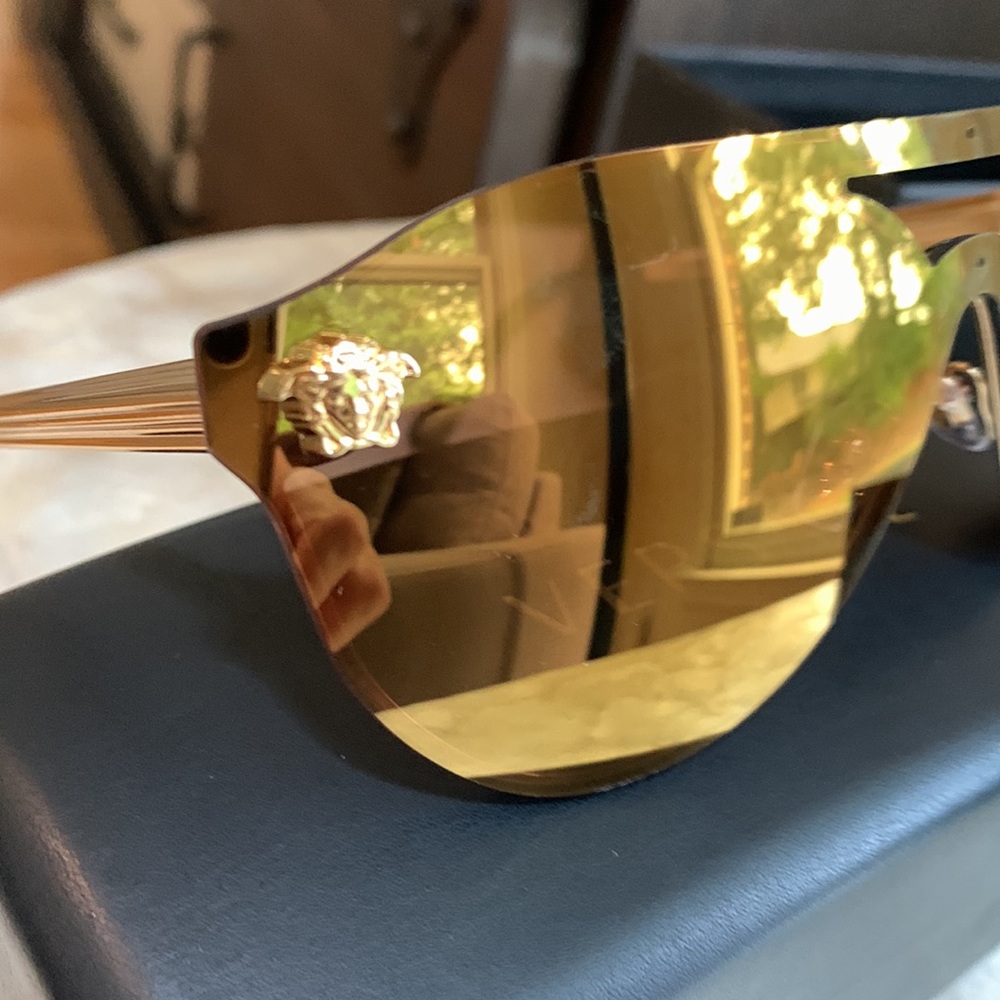 NWT gold Versace sunglasses 2161 - Picture 8 of 12